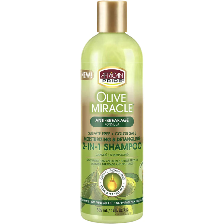 AFRICAN PRIDE OLIVE MIRACLE Shampooing Démêlant 2 En 1