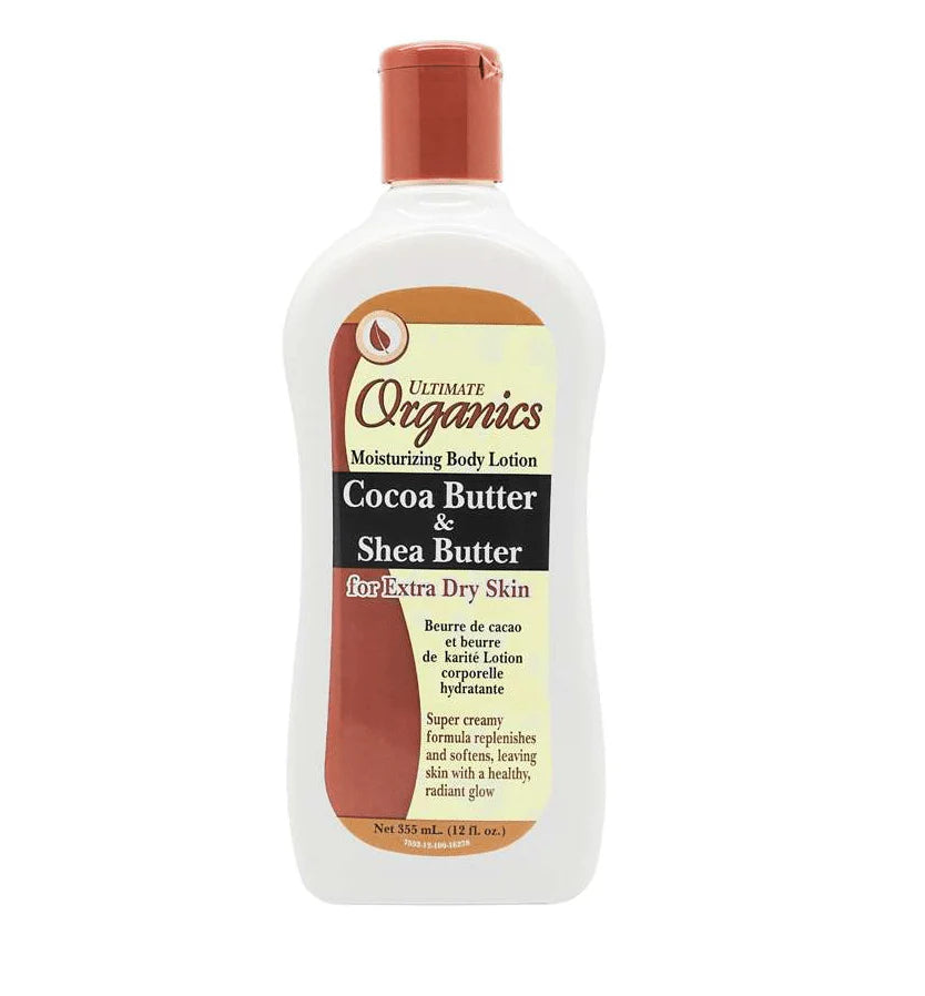 Africa's Best Ultimate Organics Lotion pour le corps au beurre de cacao et au beurre de karité 355 ml
