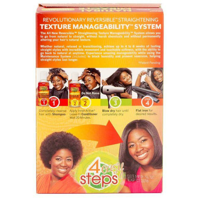 AFRICAN PRIDE NATURAL MIRACLE Kit Texture Manageability Reversible Straightening