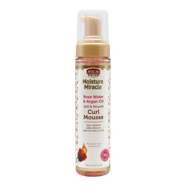 AFRICAN PRIDE MOISTURE MIRACLE Mousse A L'eau De Rose & l'Huile d'Argan