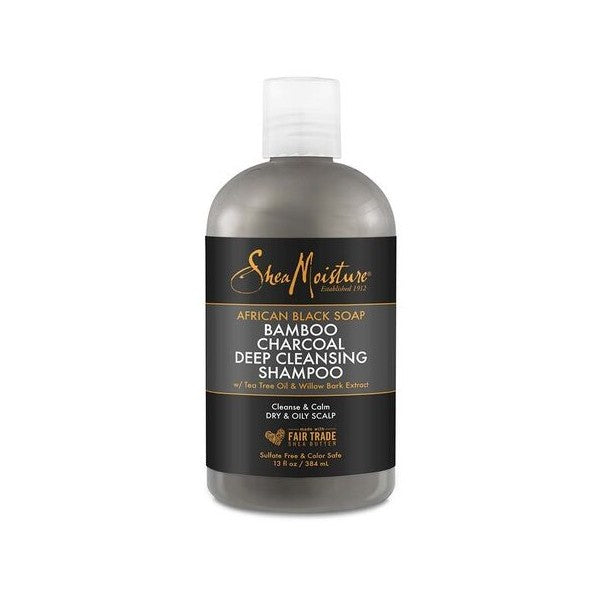 SHEA MOISTURE AFRICAN BLACK SOAP BAMBOO CHARCOAL Shampooing Nettoyant