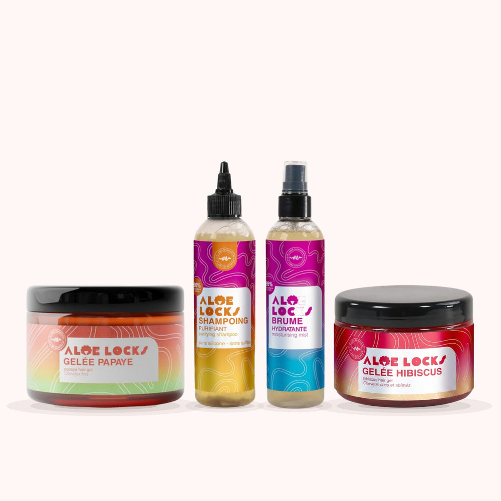 Routine Aloe Locks Fruitée Papaye & Hibiscus