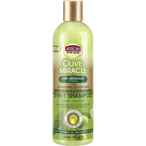 AFRICAN PRIDE OLIVE MIRACLE  Shampoing Démêlant 2 En 1