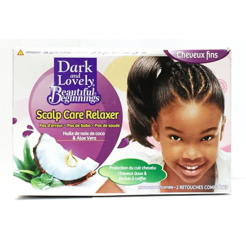 DARK & LOVELY BEAUTIFUL BEGINNINGS Kit Défrisant "Scalp Care" Pour Cheveux Fins