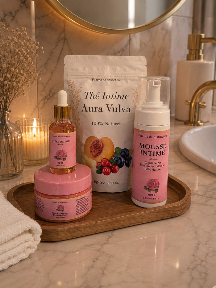 FEMME DE DISTINCTION Coffret soin intime Grâce Royale - Rose