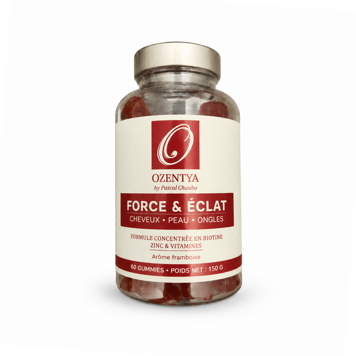 OZENTYA FORCE & ÉCLAT Gummies Cheveux, Peau & Ongles – 60 gummies