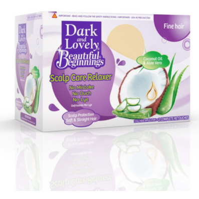 DARK & LOVELY BEAUTIFUL BEGINNINGS Kit Défrisant "Scalp Care" Pour Cheveux Fins