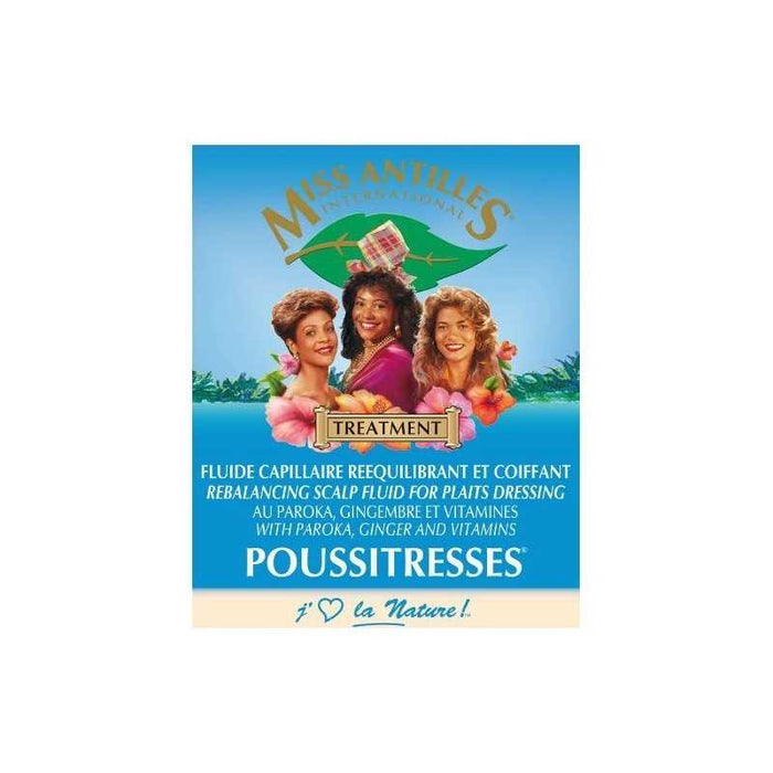 MISS ANTILLES POUSSITRESSES Fluide Capillaire Rééquilibrant & Coiffant – 4 ampoules x 10 ml