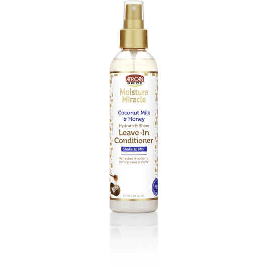 AFRICAN PRIDE MOISTURE MIRACLE  Leave-in Conditioner Lait de Coco et Miel