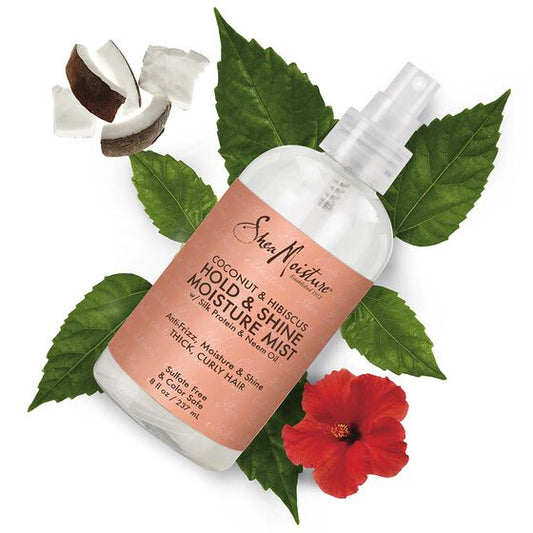 SHEA MOISTURE COCO & HIBISCUS   Spray fixant "Hold & Shine"