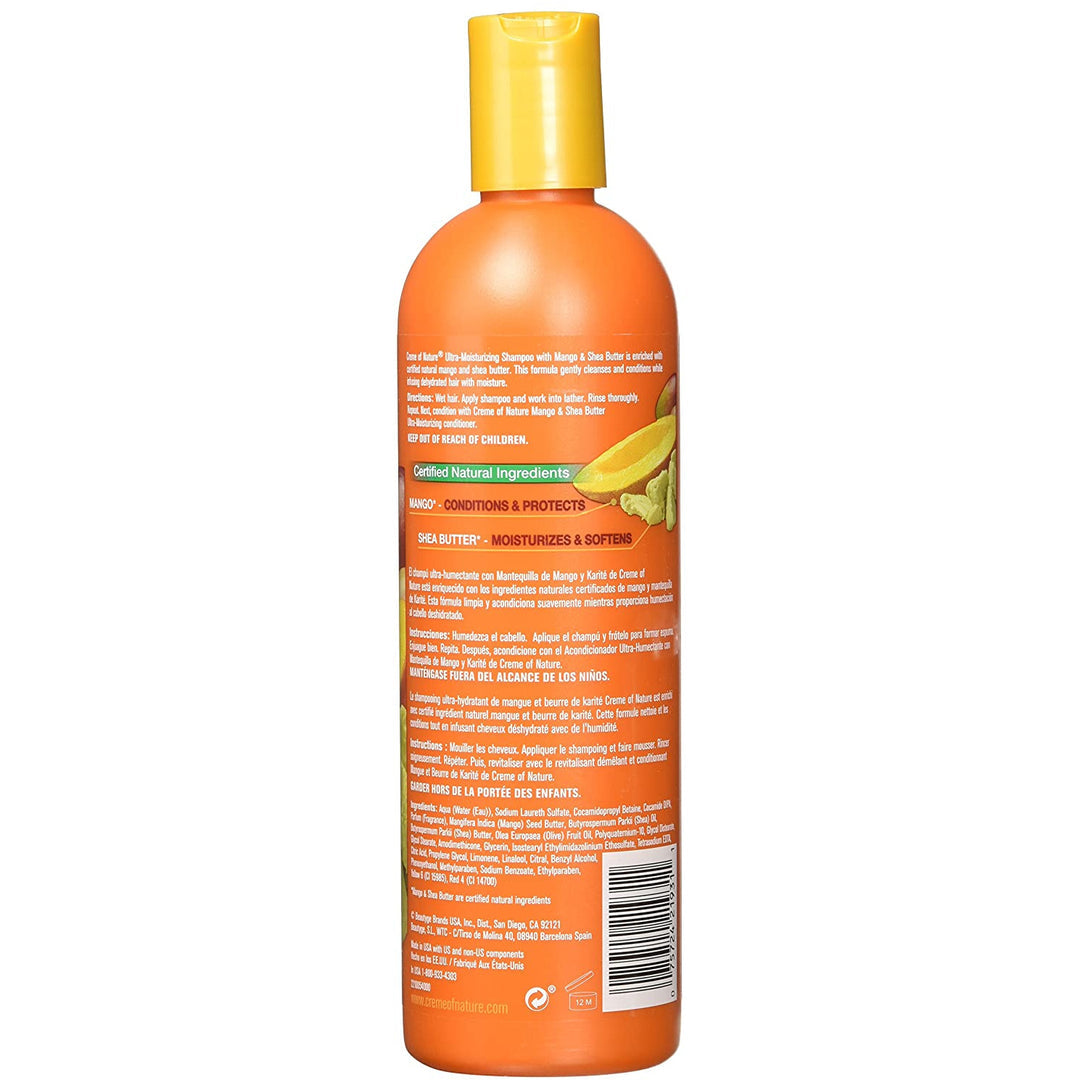 CREME OF NATURE MANGO & SHEA BUTTER   Shampooing Ultra-Hydratant Pour Cheveux Déshydratés