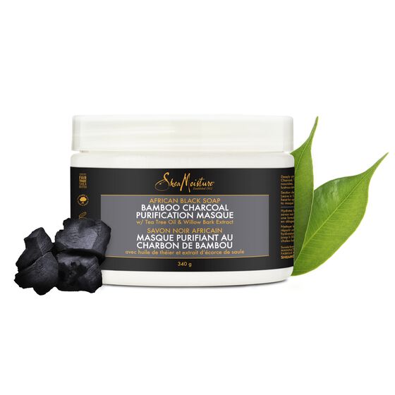 SHEA MOISTURE AFRICAN BLACK SOAP BAMBOO CHARCOAL   Masque purifiant