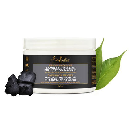 SHEA MOISTURE AFRICAN BLACK SOAP BAMBOO CHARCOAL   Masque purifiant